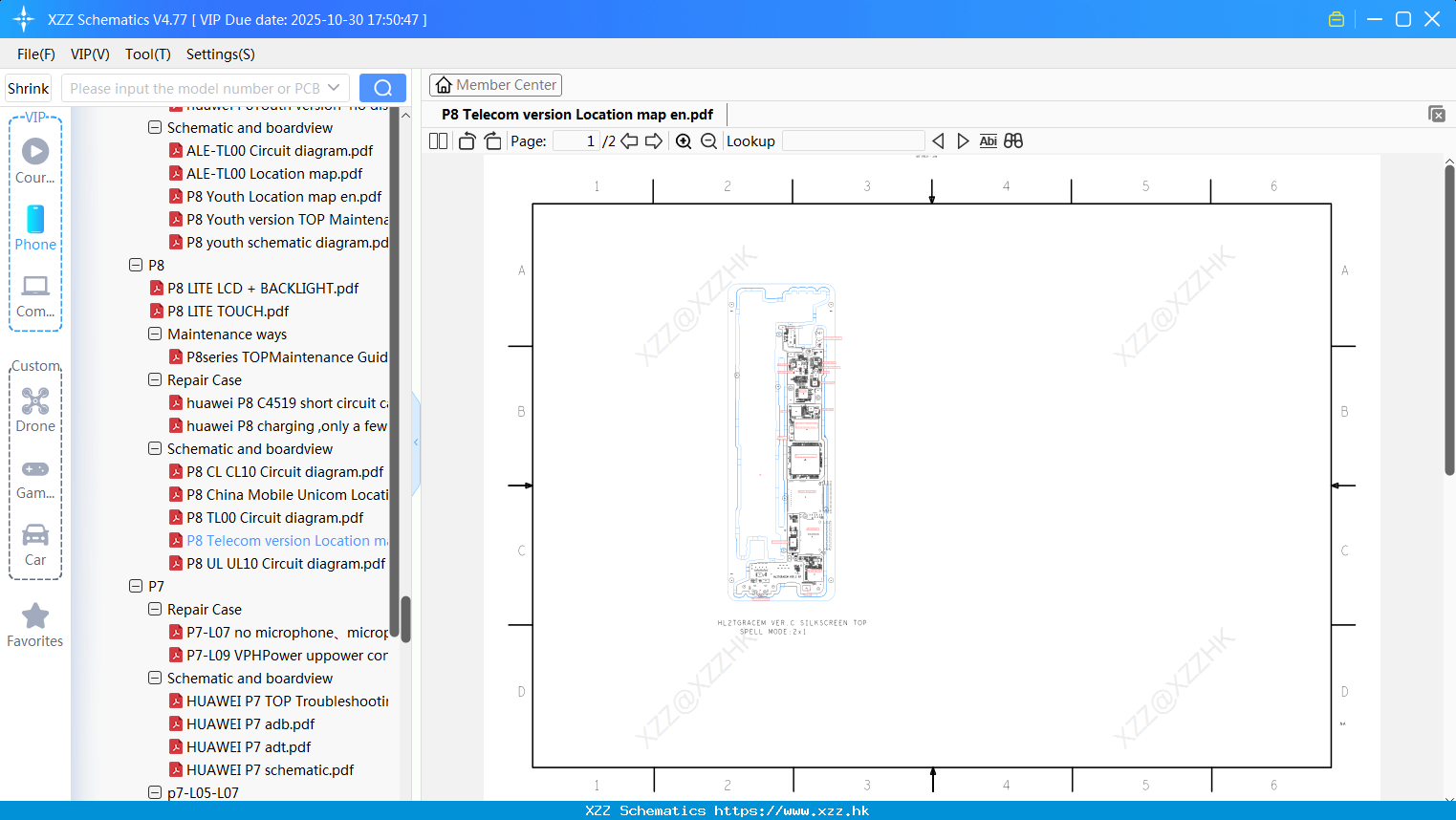 Huawei P8 Telecom Version Location Map En